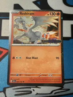 Reshiram 022/142 Pokemon Stellar Crown Stamped Cosmos Holo Promo NM+ - Image 1