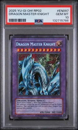 Yu-Gi-Oh! Dragon Master Knight 2025 Secret Rare PSA 10 - Image 1