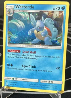 Wartortle 34/214 Unbroken Bonds 2019 Cosmos Holo Promo Pokemon Card SWIRL ✨ - Image 1