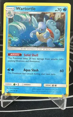 Wartortle 34/214 Unbroken Bonds 2019 Cosmos Holo Promo Pokemon Card SWIRL ✨ - Image 3