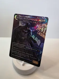 Batman The Dark Knight FOIL Borderless Playtest Card Mtg DC Universe Comics - Image 1