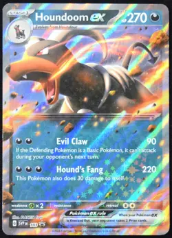 Pokemon TCG Houndoom ex SVP 103 Scarlet & Violet Black Star Promo Card - LP - Image 1