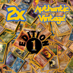 ? 2x POKEMON 1ST EDITION CARDS + BONUS ? Authentic Vintage! ?? WOTC 1999 ?????? - Image 1