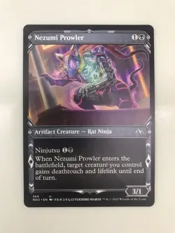 Nezumi Prowler Showcase Anime MTG Magic the Gathering Card NM Near Mint Neon NEO - Image 1