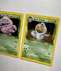 Team Rocket Holo Lot - Dark Weezing 14/82 + Arbok #2 WOTC Pokemon Cards NM Mint! - Image 3