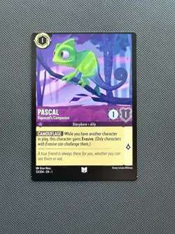 ??Miscut - Pascal - Shows 2x Cards On Back Disney Lorcana Misprint Error - Image 1