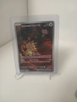 Team Rockets Meowth 203/182 SV10 Destined Rivals Illustrated Card. - Image 1