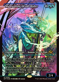 Mu Yanling, Wind Rider Showcase Foil Aetherdrift NM MTG - Image 1