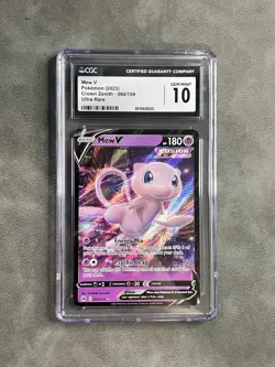 Mew V 060/159 Pokemon Crown Zenith Holo CGC 10 GEM MINT - Image 1
