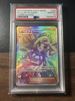 2019 Pokemon Lillie's Full Force Cosmic Eclipse Full Art 230/236 PSA 10 Gem Mint - Image 1