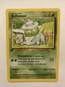 Bulbasaur 44/102 - Pokemon TCG - 1st Edition Base Set Spanish - Image 1