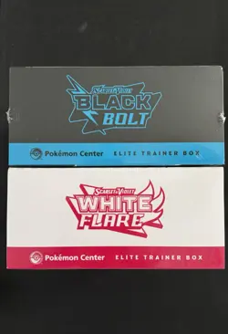 Pokemon Center Black Bolt and White Flare ETB Set Factory Sealed - Image 5