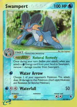 SWAMPERT 23/109 EX RUBY SAPPHIRE REVERSE HOLO POKEMON TCG 2003 NM - Image 1