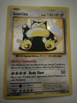 2016 Pokemon Xy BSP XY179 Snorlax Holo Played Condition - Image 1
