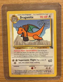 1999 Pokemon Dragonite 5 Movie Wizards Black Star Promo NM OR BETTER NP Rare - Image 1