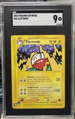 2003 Pokemon Electrode Skyridge NON Holo #36 SGC 9 - Image 1