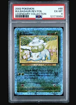 2002 POKEMON LEGENDARY COLLECTION#68 BULBASAUR-REVERSE FOIL PSA 6 - Image 1