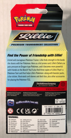 Pokemon Lillie Premium Tournament Collection W/ Lillie’s Clefairy Promo 6 Packs - Image 2