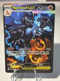 Pokemon 2025 Mega Evolution Phantasmal Flames Mega Charizard X EX 125/094 SIR NM - Image 1