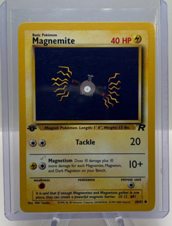 Magnemite 1st Edition 60/82 Common Team Rocket Pokemon Vintage VLP 2000 WOTC - Image 1