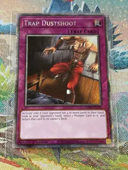 Yugioh! Trap Dustshoot - RA04-EN121 - Platinum Secret Rare - 1st Edition Near Mi - Image 1
