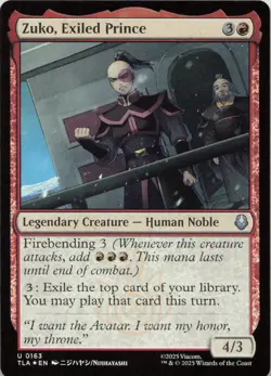 Zuko, Exiled Prince - FOIL - U Avatar: The Last Airbender 163 - MTG - Image 1