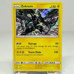 Zekrom 35/73 Holo Rare Shining Legends 2017 Pokemon Card LP Print Lines - Image 1