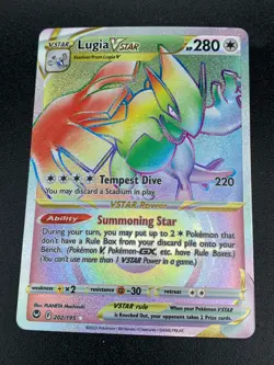Lugia VSTAR 202/195 Hyper Rare Sword & Shield: Silver Tempest Pokemon NM 2022 - Image 1