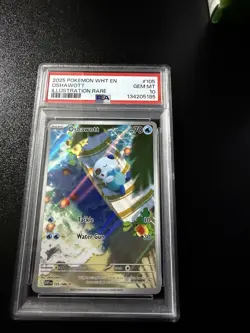 Oshawott 105/086 Illustration Rare IR Pokemon White Flare PSA 10 - Image 1