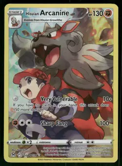 Hisuian Arcanine TG08/TG30 Ultra Rare Holo NM Pokemon SWSH11: Lost Origin Traine - Image 1