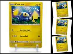 Pokemon Sun & Moon Base Set 49/149 Chinchou 4X Mint/NM Common TCG 4 Cards X4 - Image 1