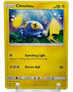 Pokemon Sun & Moon Base Set 49/149 Chinchou 4X Mint/NM Common TCG 4 Cards X4 - Image 2