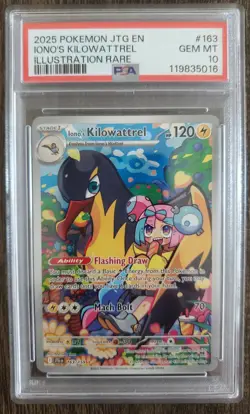 2025 POKEMON JTG EN-JOURNEY TOGETHER ILLUSTRATION RARE IONO'S KILOWATTREL PSA 10 - Image 1