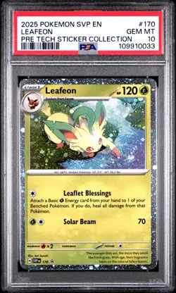 2025 POKEMON SVP EN-SV BLACK STAR PROMO #170 LEAFEON PSA 10 - Image 1