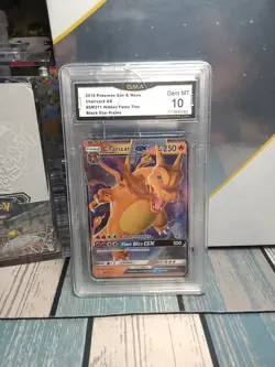 GMA 10 Mint 2019 Pokemon Hidden Fates CHARIZARD GX SM211 Promo CRACKED SLAB! - Image 1
