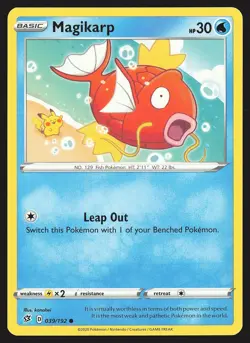 SWSH02: Rebel Clash Magikarp #039/192 Common Pokemon Card - Image 1