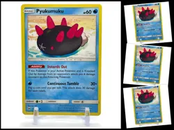 Pokemon Sun & Moon Base Set 47/149 Pyukumuku 4X Mint/NM Uncommon TCG 4 Cards X4 - Image 1