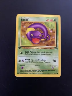 2000 Vintage Pokemon WOTC Fossil 1st Edition Ekans #46/62 -(3) - Image 1