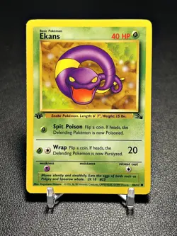 1999 Pokemon TCG Fossil 1st Edition Ekans 46/62 - Image 1
