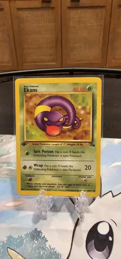 Ekans 46/62 First Edition Fossil Pokemon 1999 NM - Image 5