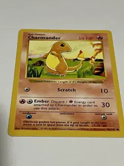 1999 Pokemon TCG Charmander Base Set 46/102 Shadowless Rare - Vintage Wotc NM - Image 1