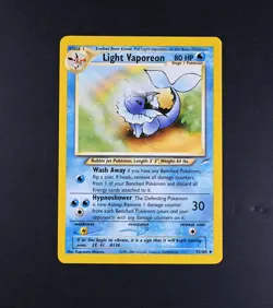 NM Light Vaporeon 52/105 Reg Rare Neo Destiny Unlimited Pokemon Card - Image 1