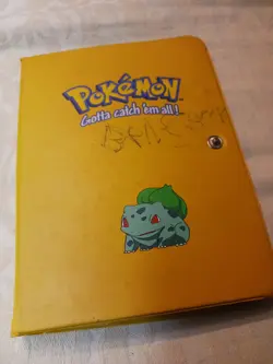 VTG Yellow Pokemon binder full of Yu-Gi-Oh Collectable TCG Cards WOW! - Image 1