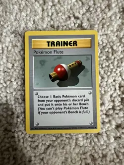 Pokemon Flute 086/102 Base Set (Shadowless) Uncommon NM - Image 1
