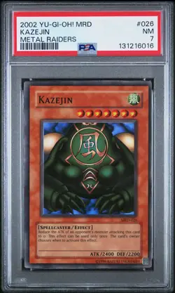 Kazejin PSA 7 MRD-026 Yu-Gi-Oh Gate Guardian - Image 1