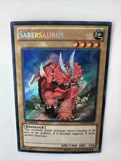 Yugioh LCJW-EN143 - Sabersaurus - SECRET RARE 1st Edition - Image 5
