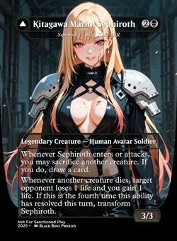 Kitagawa Marin, Sephiroth (Sephiroth, Fabled SOLDIER) - MTG Anime Custom - Image 1