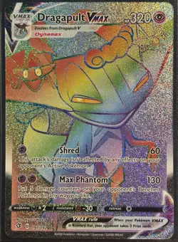 Dragapult VMAX 197/192 - Rainbow Secret Rare Rebel Clash Pokemon TCG - NM Card - Image 1