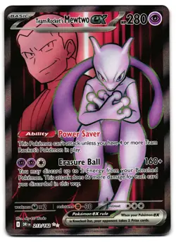 Team Rocket's Mewtwo ex 213/182 - Destined Rivals Pokemon TCG - NM Card - Image 1
