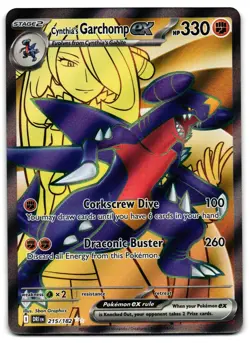 Cynthia's Garchomp ex 215/182 - Destined Rivals Ultra Rare Pokemon TCG - NM Card - Image 1